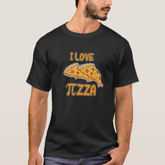 Math I Love Pizza Pi_1 T Shirt (Framsida)