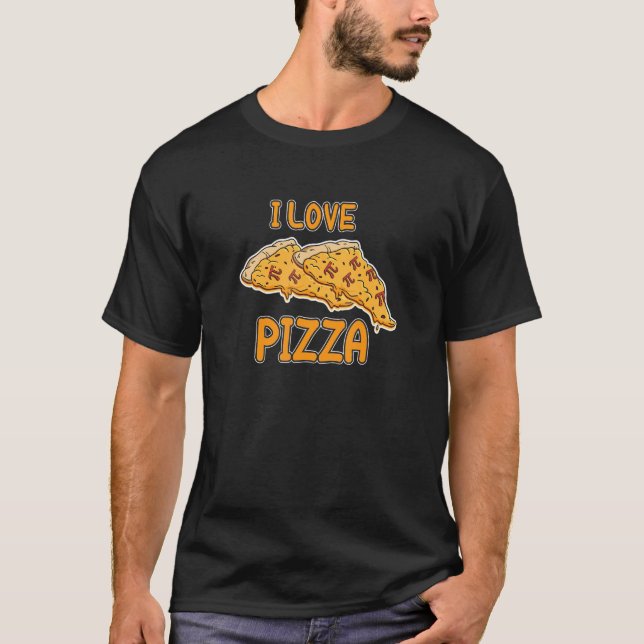 Math I Love Pizza Pi_2 T Shirt (Framsida)