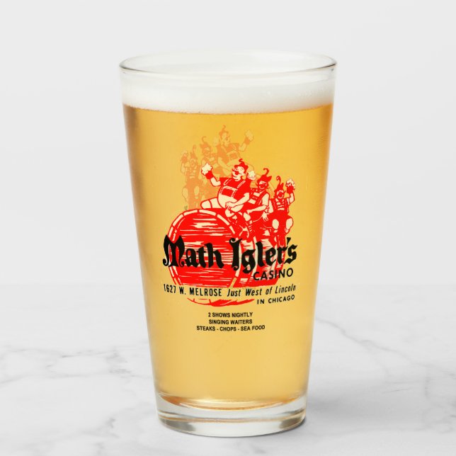 Math Iglers kasino Restaurant, Chicago Glaskopp (Framsida fylld)