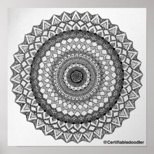 Math Inspired Mandala Poster