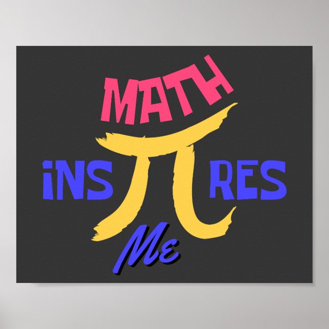 Math Inspires Me Lycklig National Pi Day Poster (Framsidan)