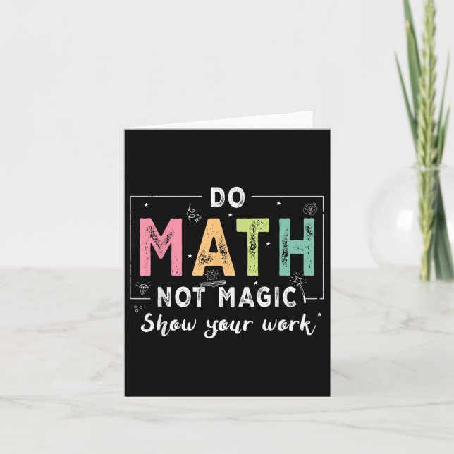 Math, inte magisk, nuny Math Teacher tillbaka till Kort (Framsida)