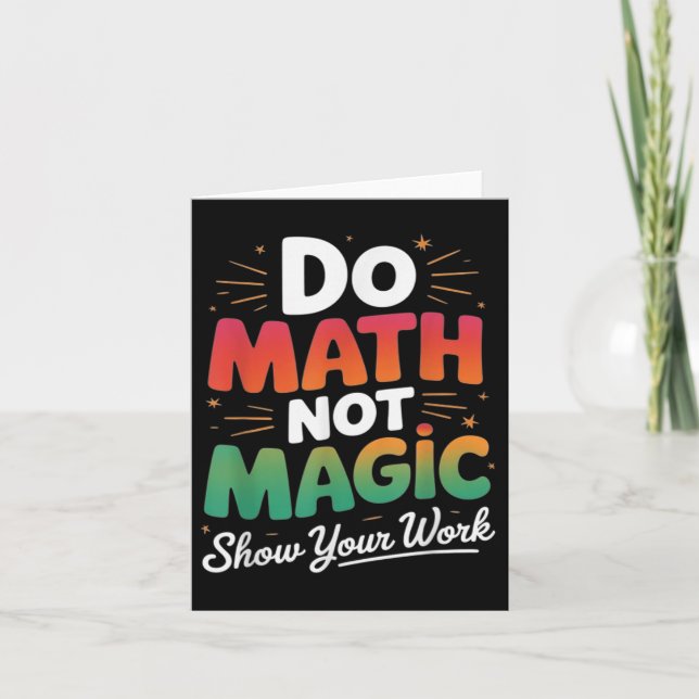 Math, inte magisk, nuny Math Teacher tillbaka till Kort (Framsida)
