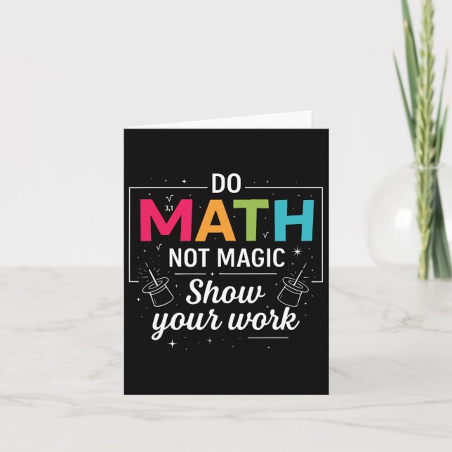 Math, inte magisk, nuny Math Teacher tillbaka till Kort (Framsida)