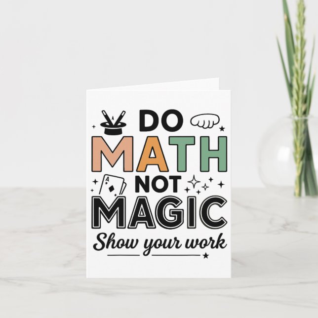 Math, inte magisk, nuny Math Teacher tillbaka till Kort (Framsida)