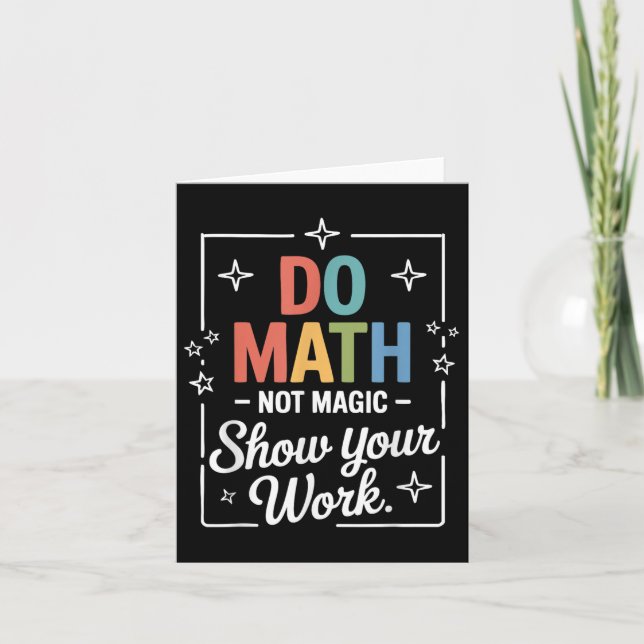 Math, inte magisk, nuny Math Teacher tillbaka till Kort (Framsida)