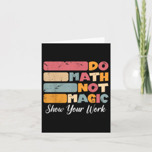 Math, inte magisk, nuny Math Teacher tillbaka till Kort