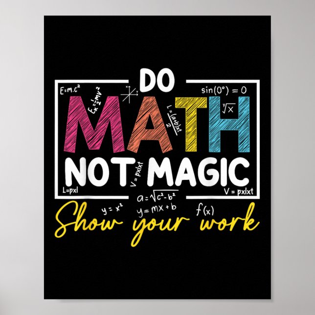 Math, inte magisk, nuny Math Teacher tillbaka till Poster (Framsidan)