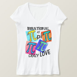 Math Irrationals som Pi Blue Gult Grönt Rosa T Shirt