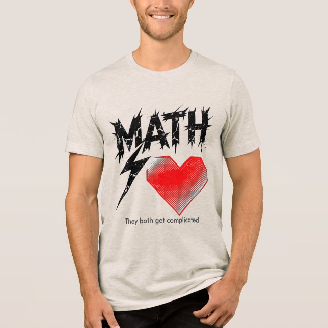 Math Is Like Love Grafisk T-Shirt - Ljus (Framsida)