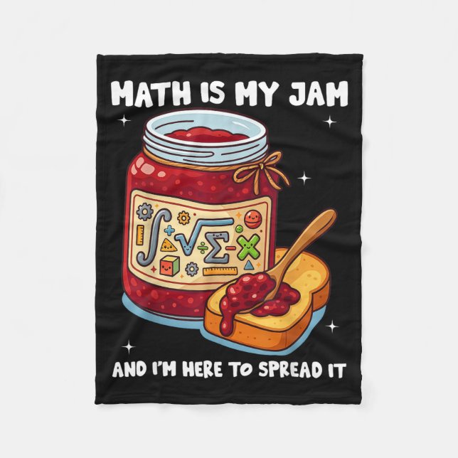 Math Is My Jam And Im Here To Spread It School Mat Fleecefilt (Framsidan)