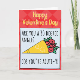 Math Joke Acute-y Roligt Valentinskort Kort