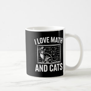 Math Katt Älskare Rolig Math Lärare Jag Älskar Mat Kaffemugg