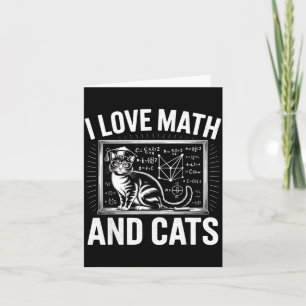Math Katt Älskare Rolig Math Lärare Jag Älskar Mat Kort