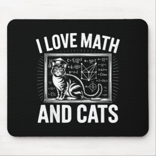 Math Katt Älskare Rolig Math Lärare Jag Älskar Mat Musmatta