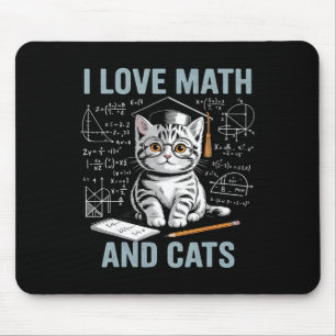 Math Katt Älskare Rolig Math Lärare Jag Älskar Mat Musmatta