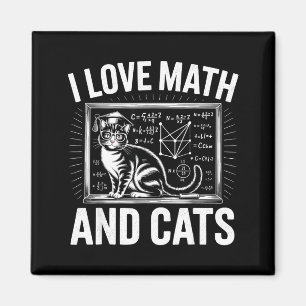 Math kattälskare Rolig matematiklärare Jag älskar Magnet