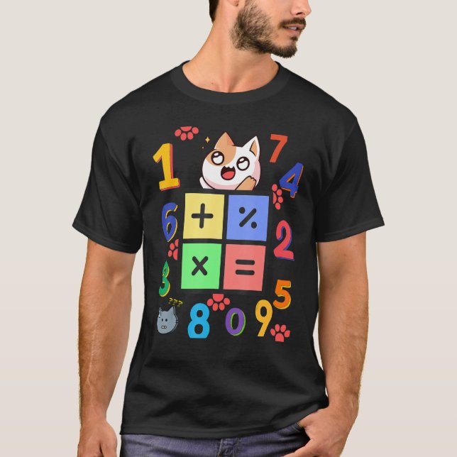 Math Kattunge i Kärlek, matematik och matematik fö T Shirt (Framsida)