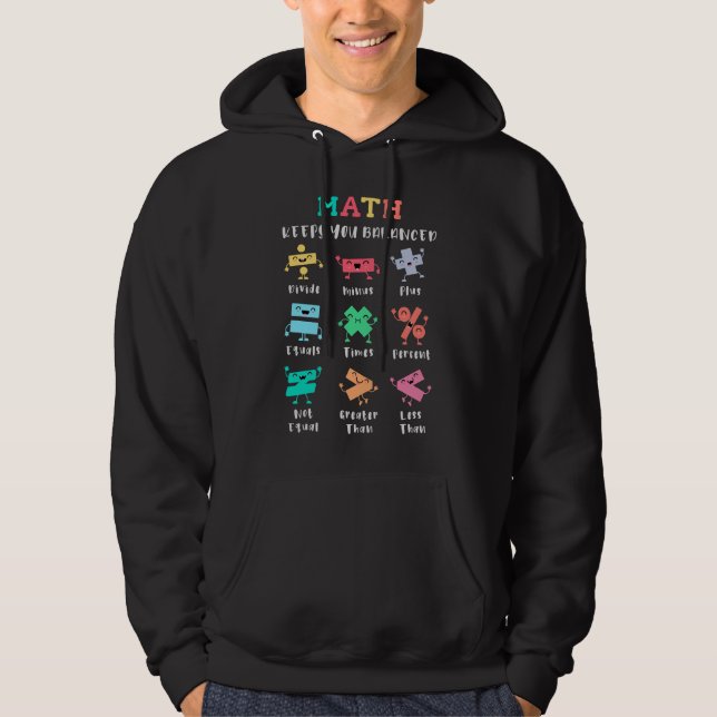 Math keeps you balanced hoodie (Framsida)