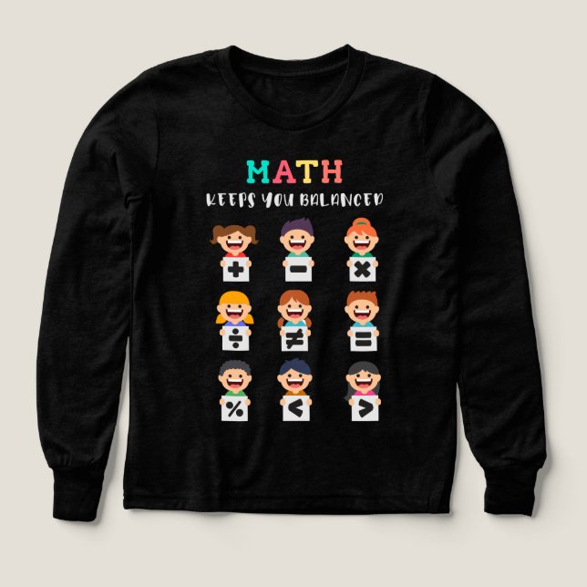 Math keeps you balanced t shirt (Design framsida)