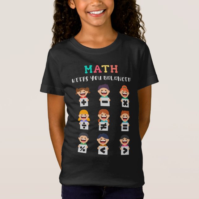 Math keeps you balanced t shirt (Framsida)