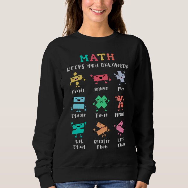Math keeps you balanced t shirt (Framsida)