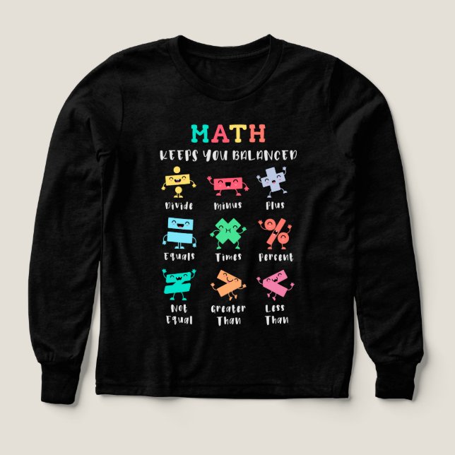 Math keeps you balanced t shirt (Design framsida)