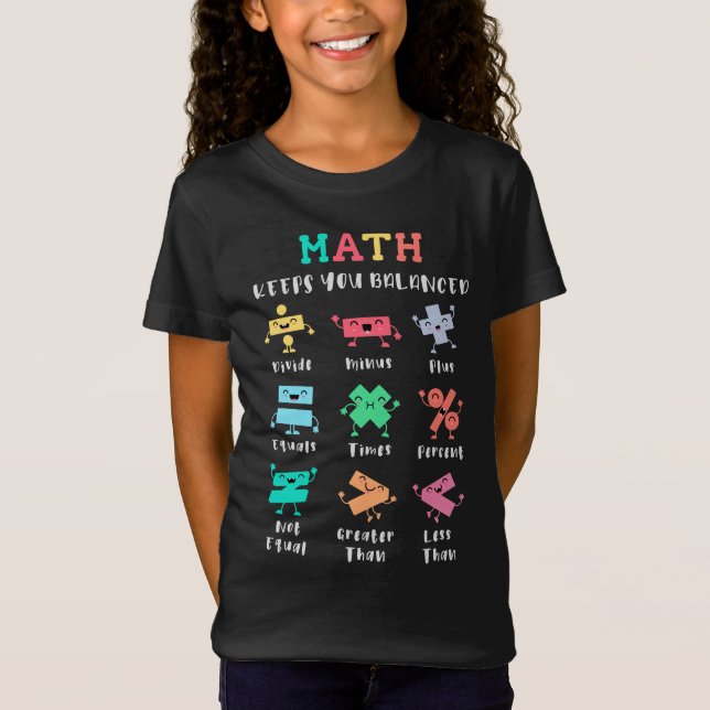 Math keeps you balanced t shirt (Framsida)