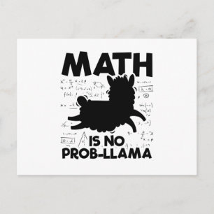 Math Lama   Mathematics Teacher School Gift Idea Vykort