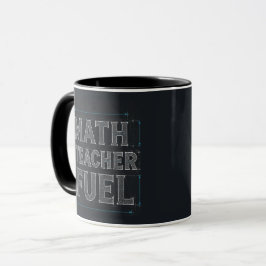 Math Lärar Bränsle Rolig Kaffe Mugg med Personalis
