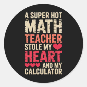 Math lärare Alla hjärtans dag Algebra Kalkyl Kärle Runt Klistermärke