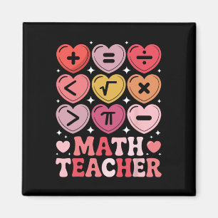 Math lärare Alla hjärtans dag Math Operation Symbo Magnet