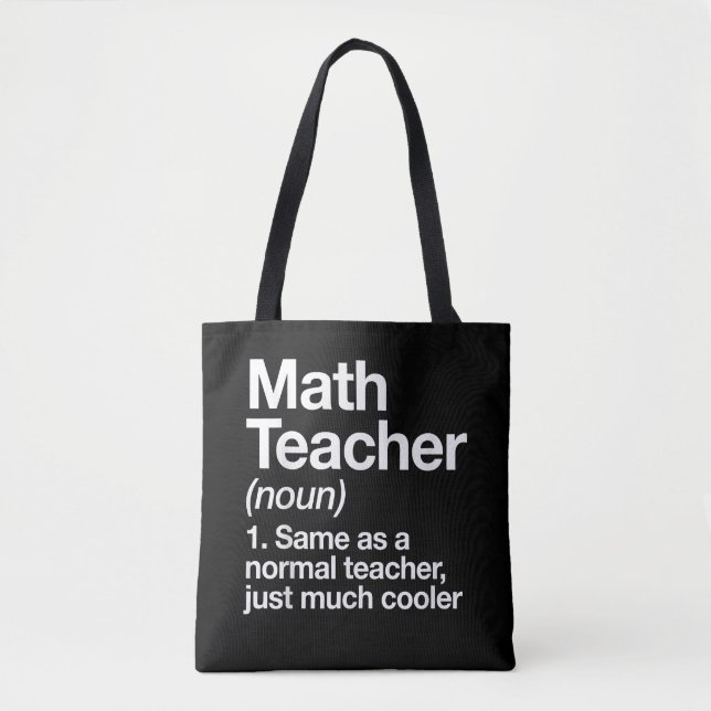 Math lärare definition tillbaka till skolan första tygkasse (Framsida)