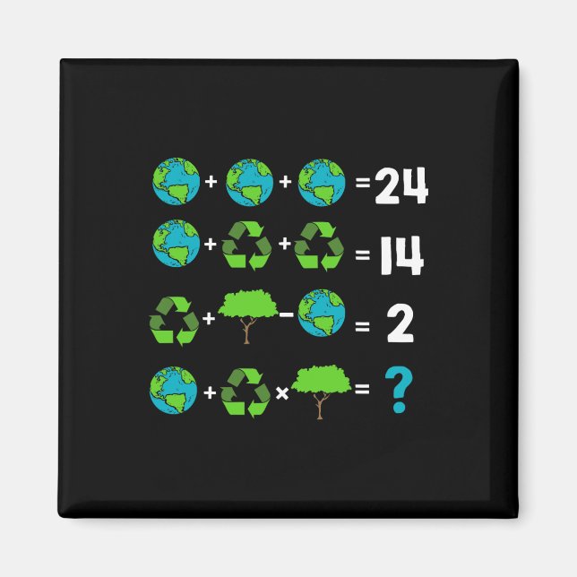 Math Lärare Humor Dagen för jordens operativa orde Magnet (Framsidan)