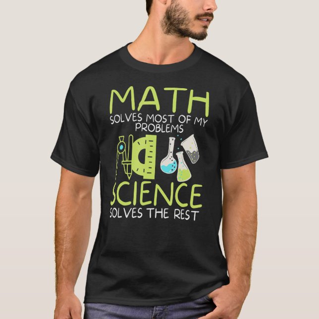Math löser de flesta av mina problem Science Math  T Shirt (Framsida)