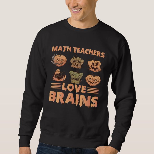Math Loves Brain Lång Ärmad Tröja (Framsida)
