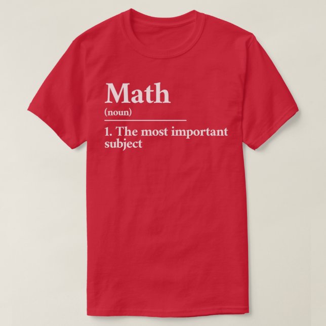 Math lustig definition 1 t shirt (Design framsida)
