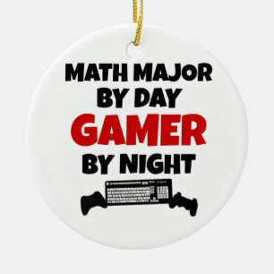 Math Major Gamer Julgransprydnad Keramik