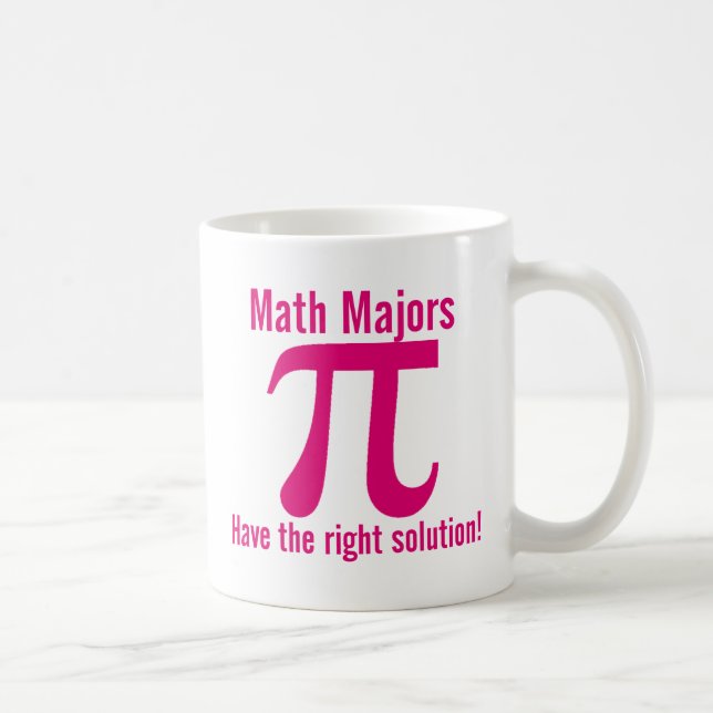 Math Majors har högerna - rosa Kaffemugg (Höger)