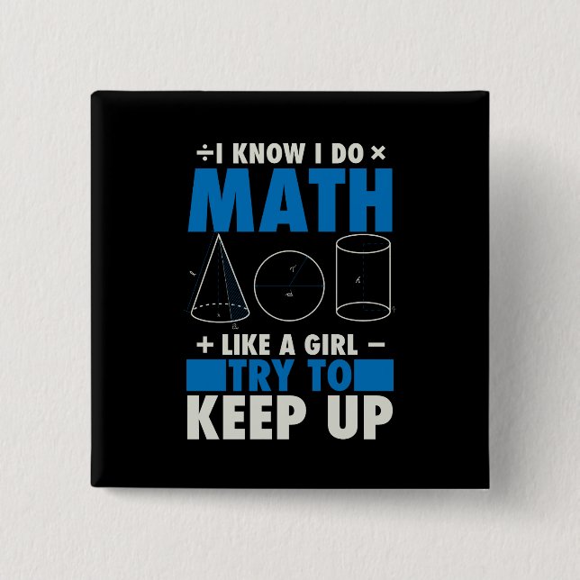 Math Math Teacher Pun Gift Knapp (Framsida)