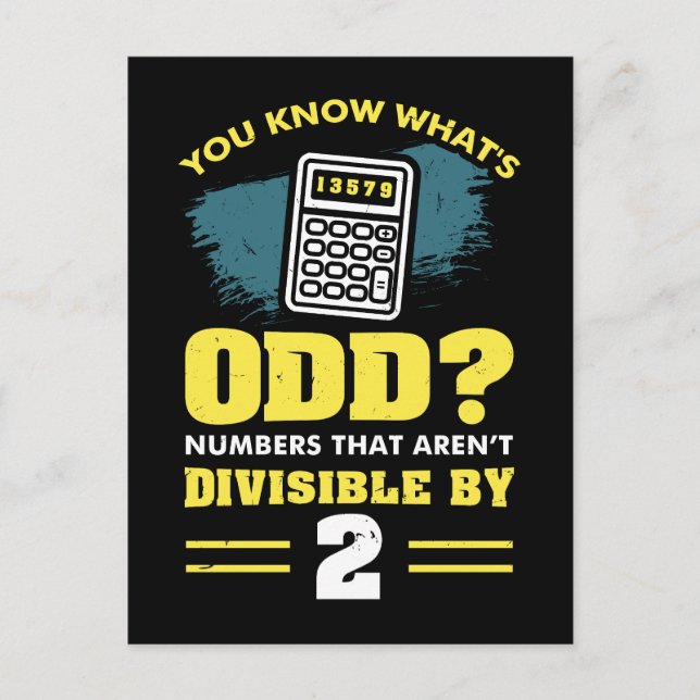 Math Math Teacher Pun Gift Vykort (Framsida)