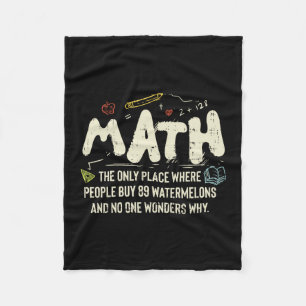 Math Mathematics Math Teacher Gift Fleecefilt