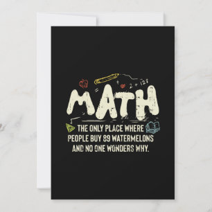 Math Mathematics Math Teacher Gift Inbjudningar