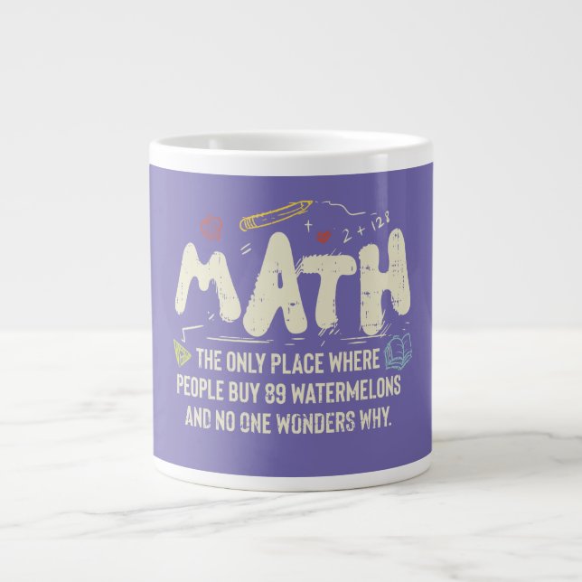 Math Mathematics Math Teacher Gift Jumbo Mugg (Framsidan)