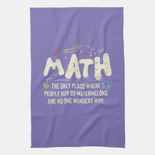 Math Mathematics Math Teacher Gift Kökshandduk