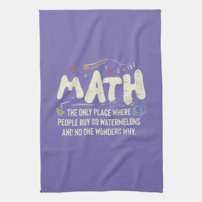Math Mathematics Math Teacher Gift Kökshandduk (Vertikal)
