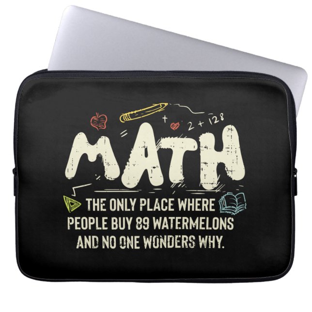 Math Mathematics Math Teacher Gift Laptop Fodral (Framsidan)
