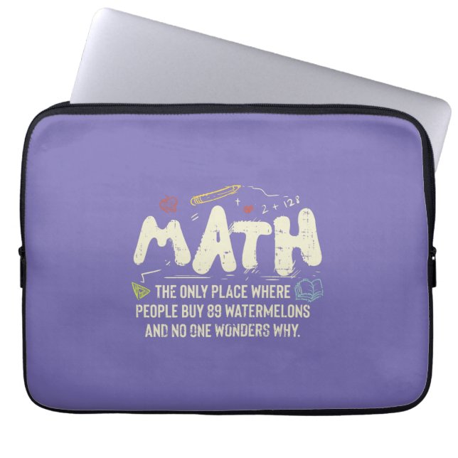 Math Mathematics Math Teacher Gift Laptop Fodral (Framsidan)