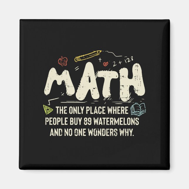 Math Mathematics Math Teacher Gift Magnet (Framsidan)