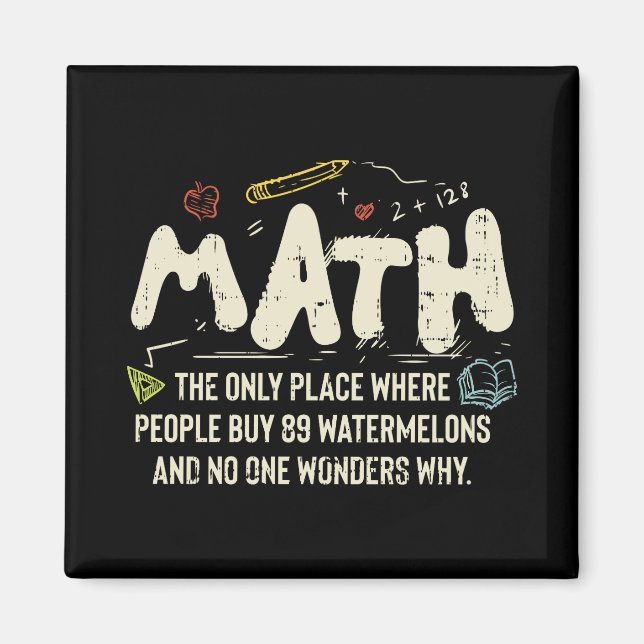 Math Mathematics Math Teacher Gift Magnet (Framsidan)